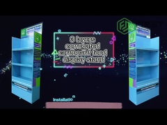 주문품 마분지 POP 전시 Foldable 골판지 지면 전시 선반