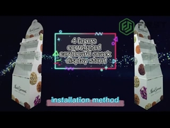 주문 소매 마분지 전시 POS Foldable 골판지 지면 전시 선반