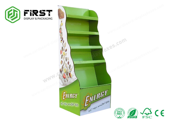 Customized Logo Printing POP Floor Display Cardboard Display Shelf