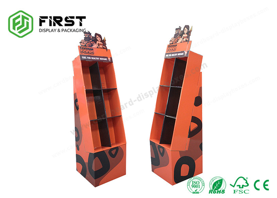 OEM Customized Foldable Cardboard POP Displays Cardboard Floor Display Stand