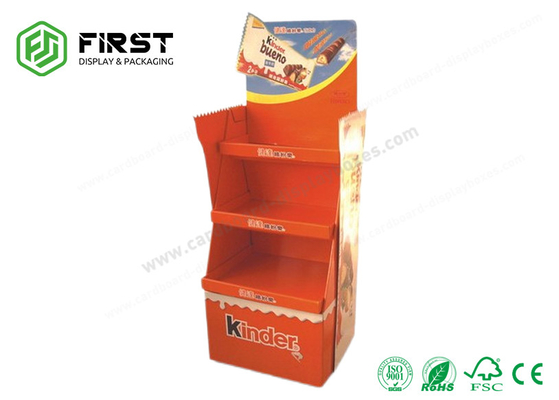 Recyclable POP Carton Paper Promotion Snacks Cardboard Floor Display Stand