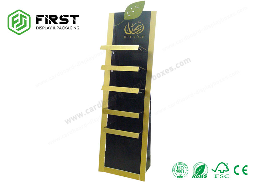 Custom Retail Printed Pop Cardboard Cosmetic Display Carton Floor Display Stand