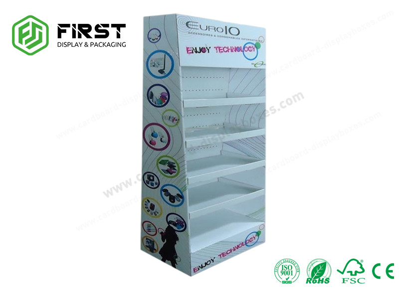 Customized Logo Printing POP Floor Display Cardboard Display Shelf