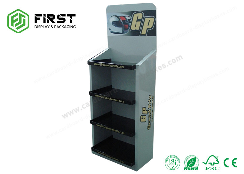 Waterproof Corrugated Display Rack Retail Foldable Cardboard Floor Displays