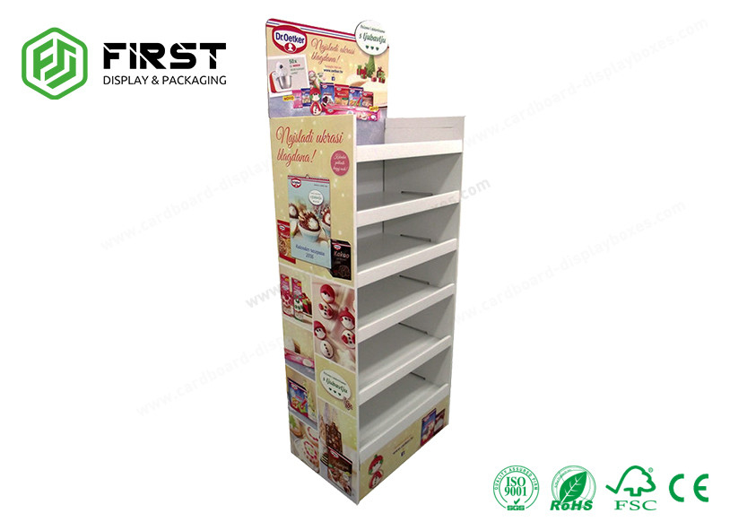 Corrugated Paper Floor Standing Displays Foldable Carton Floor Stand