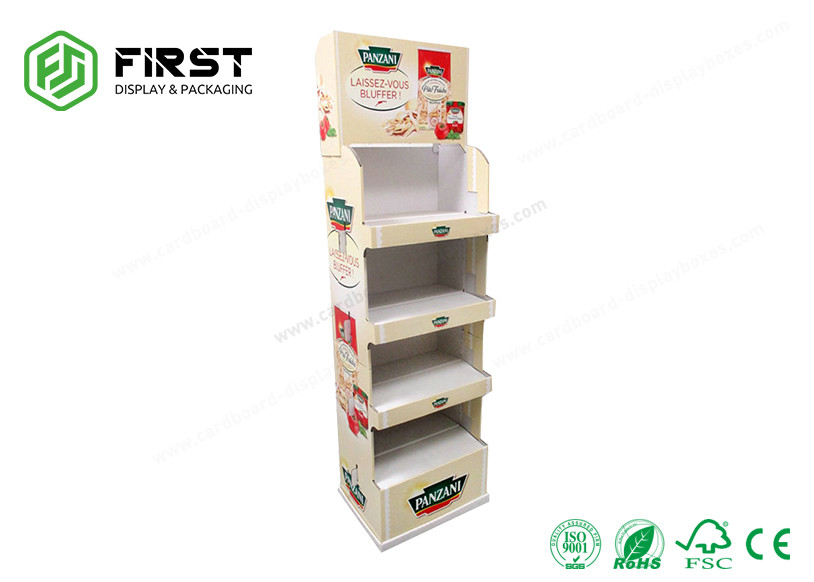 OEM ODM Cardboard Floor Displays Customized Retail Carton Paper Floor Stand