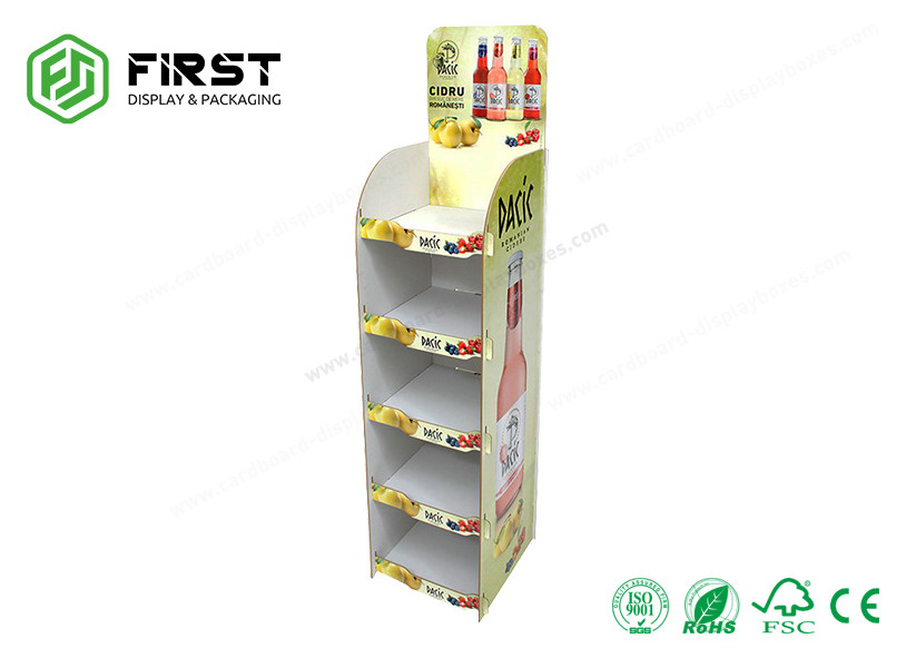 OEM ODM Cardboard Floor Displays Customized Retail Carton Paper Floor Stand