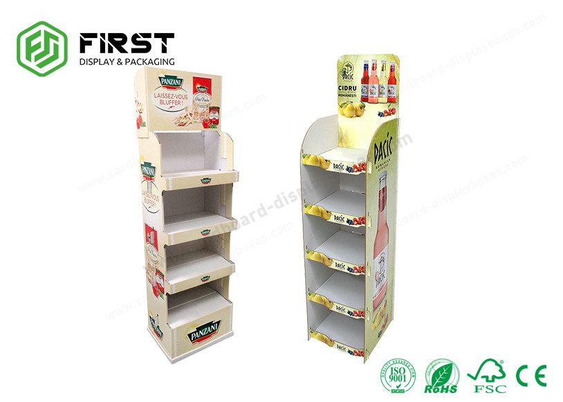 OEM ODM Cardboard Floor Displays Customized Retail Carton Paper Floor Stand