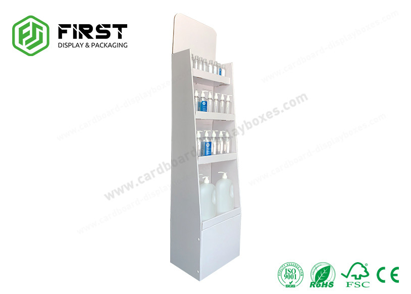 Customized POP Cardboard Floor Standing Display Units Foldable Cardboard Floor Display