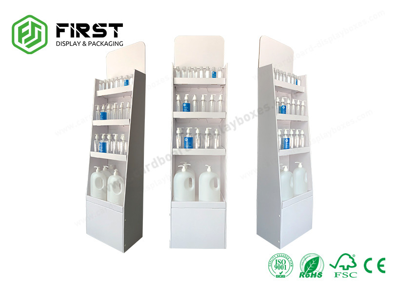 Customized POP Cardboard Floor Standing Display Units Foldable Cardboard Floor Display