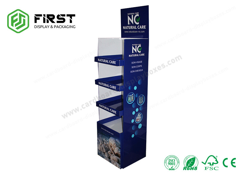 Foldable POP Carton Stand Custom Retail Portable Cardboard Floor Display