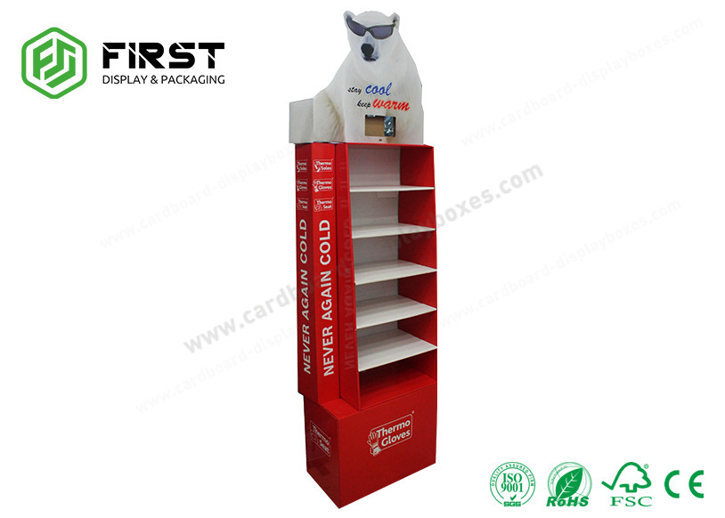 Custom Paper POS Retail Shelf Supermarket Floor Display Rack Cardboard Display Stand