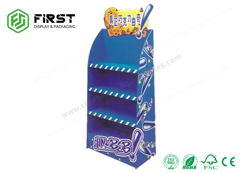 Custom Retail Promotion Paper Display Racks POP Skin Care Products Floor Corrugated Stand